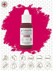 Colorant alimentar pe bază de ulei Sugarflair Colourflex Fuchsia, colorant alimentar lichid foarte concentrat, colorant alimentar pentru cremă de unt, ciocolată, aluat, fondant, glazură și multe altele - 15 ml