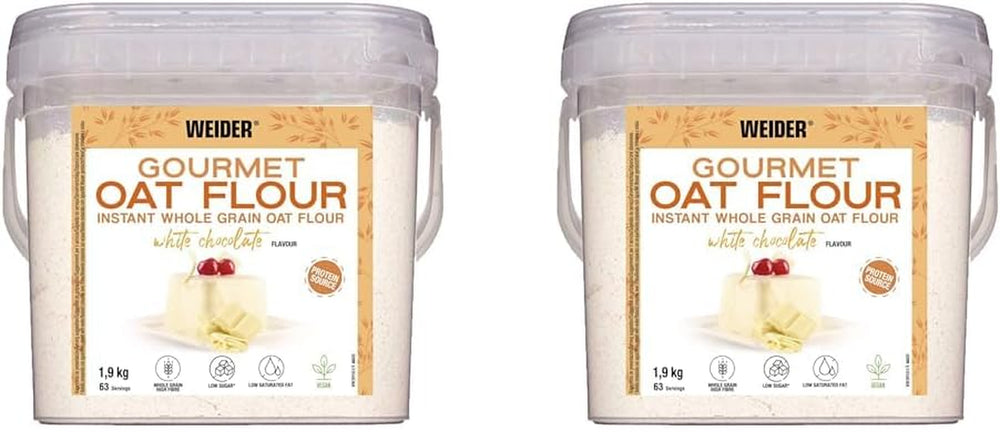 Weider Gourmet Farina d'Avena (1,9 kg) gusto brownie. Farina d'avena integrale. Fonte proteica a basso contenuto di zuccheri.