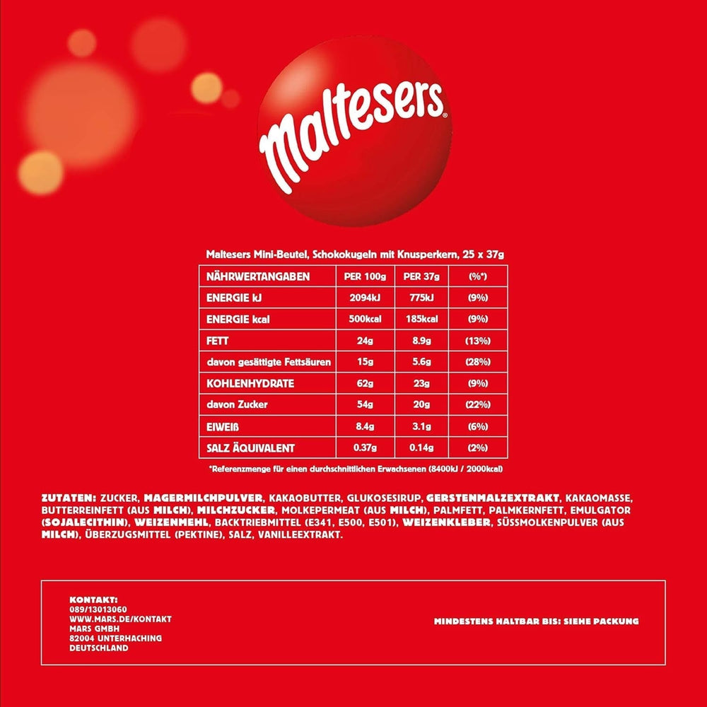 Maltesers Bomboane de Ciocolata Naty Shop