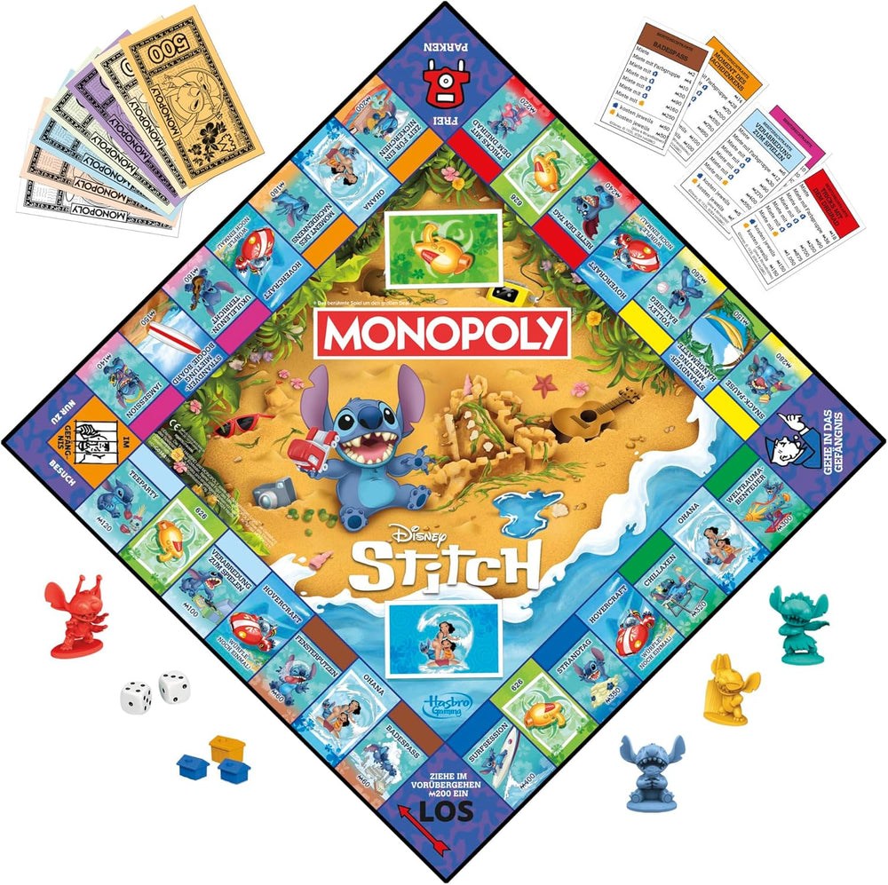 Gioco da tavolo Monopoly Disney Stitch Edition - Versione tedesca