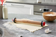 67142 Teigroller Buchenholz 34 cm con Weinring, Holz, Marrone, 42 x 6 x 6 cm