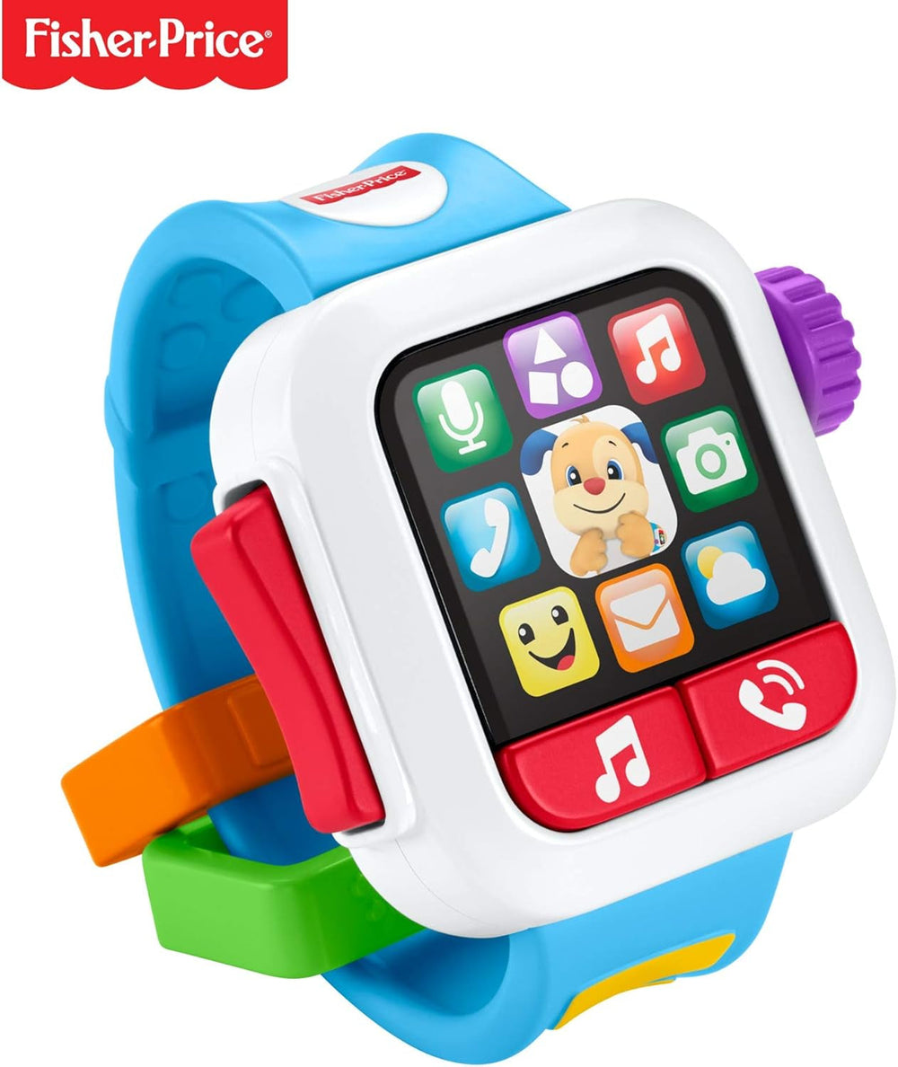 Fisher Price GJW10 GNK88 - Learning Fun Smart Watch, jucărie muzicală pentru bebeluși cu vârsta de peste 6 luni Jucarii Bebe Naty Shop
