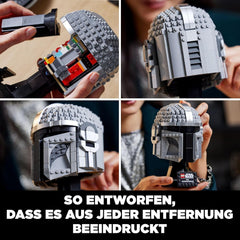 LEGO Star Wars Modello di Elmo Mandaloriano, Sammlerstück Zimmer-Deko ed EIN tolles Geschenk für Erwachsene, Bausatz, Männer, Frauen, Mama, Papa, Sammler-Geschenkidee 75328