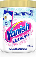 Vanish Oxi Action Powerwhite Powder - 1 X 1.125 Kg - polvere smacchiatore migliorativo per bucato senza cloro - per bucato bianco Detersivi Bucato Naty Shop