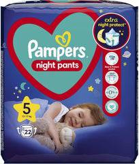 Pannolini Night Pants (vecchia versione), taglia 5, 22 pezzi, 12 kg-17 kg (confezione da 2)