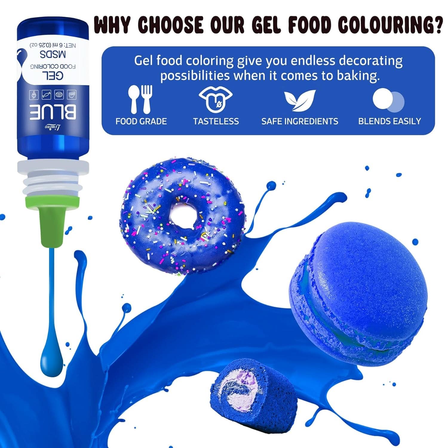 Colorant alimentar gel, recipiente de 6 ml si 10 ml Naty Shop