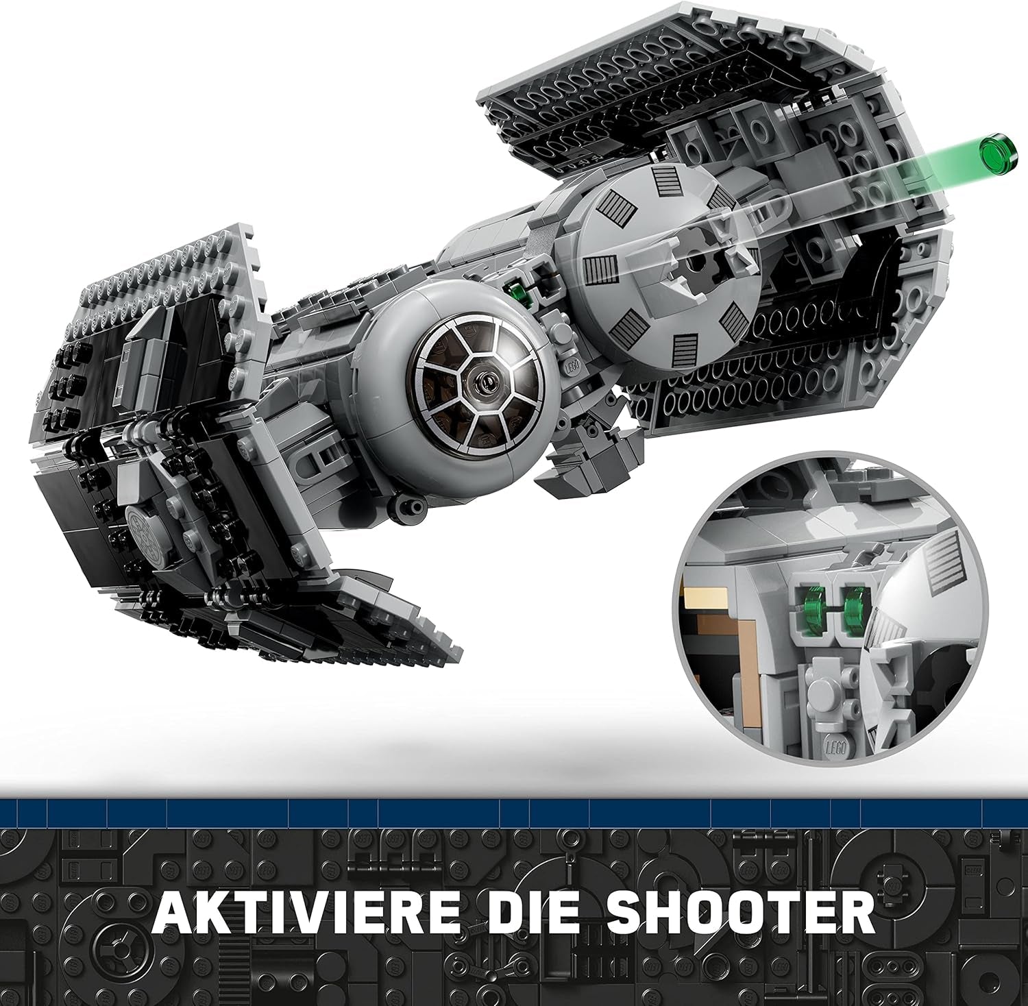 LEGO Star Wars Kit modello bombardiere TIE con minifigure di Darth Vader con spada laser e droide Gonk, giocattolo costruibile Starfighter in regalo 75347 Set di costruzione Acquista il negozio LEGO
