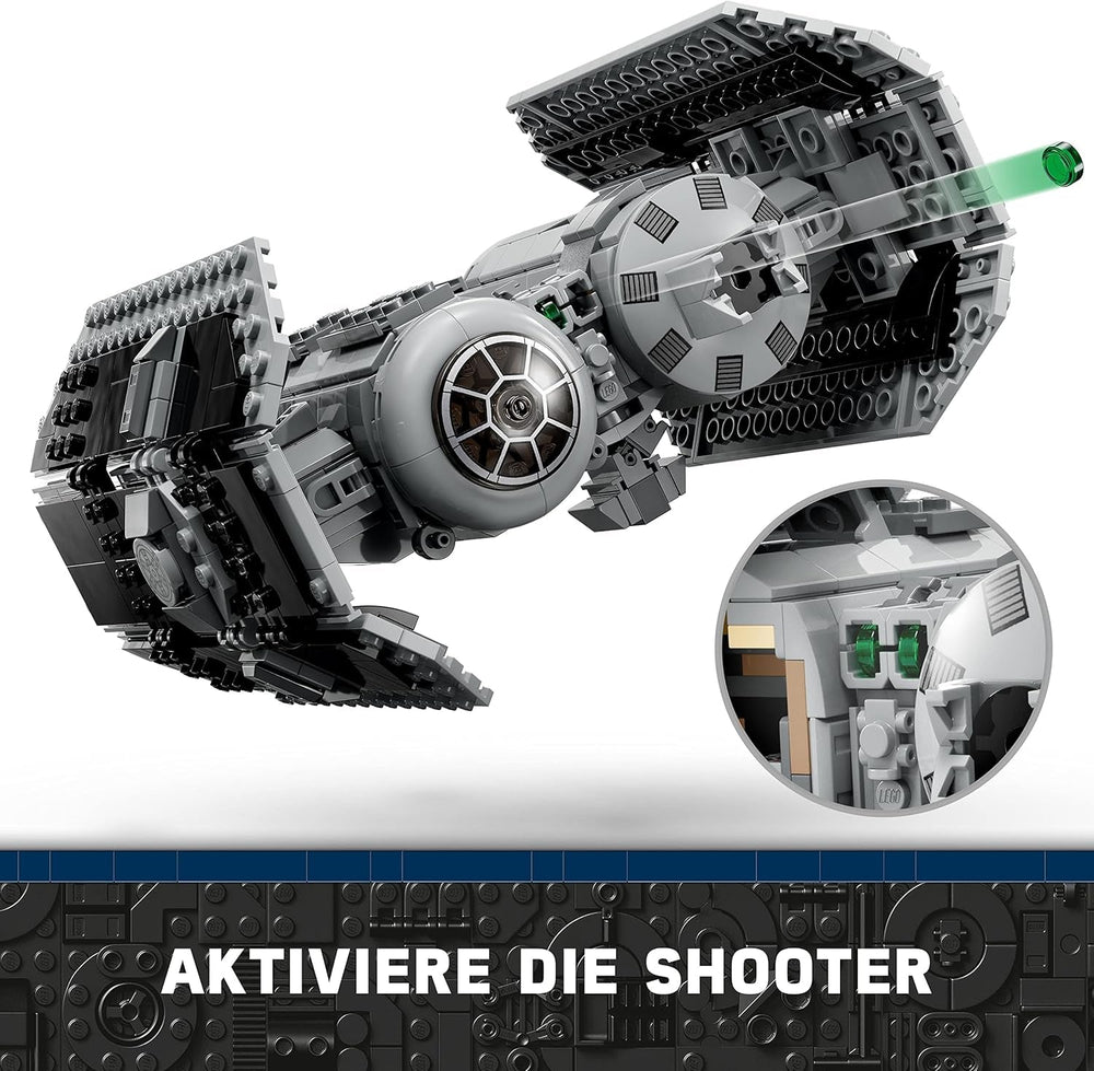 LEGO Star Wars Kit modello bombardiere TIE con minifigure di Darth Vader con spada laser e droide Gonk, giocattolo costruibile Starfighter in regalo 75347 Set di costruzione Acquista il negozio LEGO