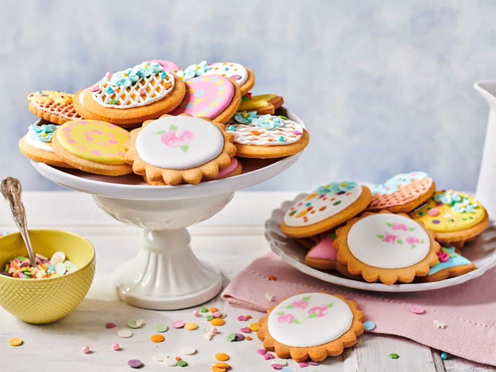 Funcakes Mix Für Kekse: Einfach Zu Verwendende, Knusprige Und Knusprige Kekse, Perfekt Zum Dekorieren Mit Fondant- Oder Royal Icing, Auch Als Tortenkruste Geeignet, Halal., 1 Kg Mix per cottura e cottura Naty Shop