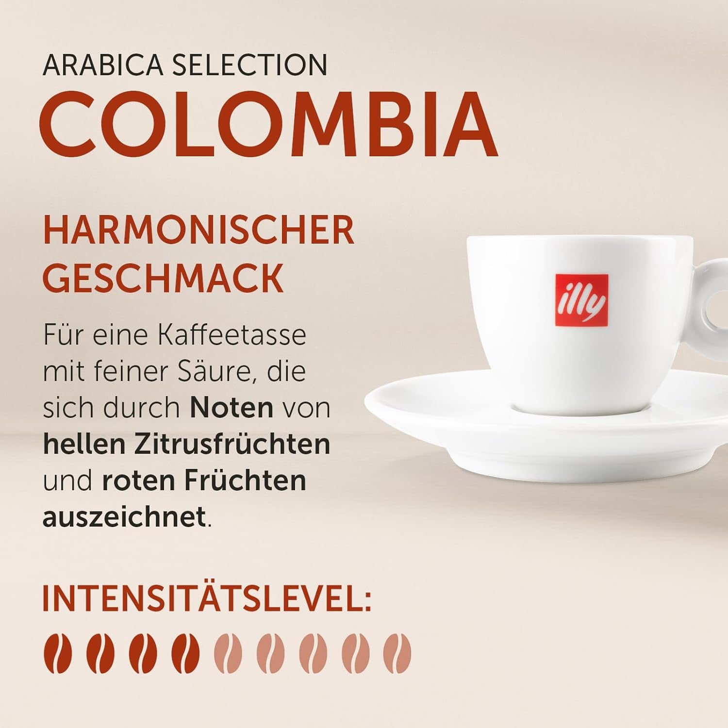 illy, Iperespresso Arabica Selection Kolumbien, 100% Arabica mit Fruchtigen Noten von Zitrusfrüchten und Roten Früchten, Geschmack mit Zarter Säure, 6 Packungen à 18 Kapseln (Insgesamt 108 Kapseln)
