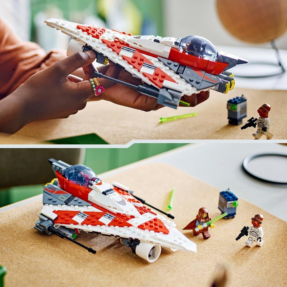 LEGO Star Wars Jedi Bob Starfighter giocattolo da costruzione astronave giocattolo mattoncini personaggio popolare regalo di compleanno per ragazzi ragazze e tutti i fan di età superiore a 8 anni 75388 Set da costruzione Beuche den LEGO-Store
