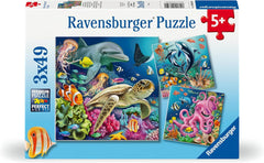 Ravensburger puzzle pentru copii - 12000859 Lumea subacvatică încântătoare - 3X49 piese puzzle pentru copii cu vârsta de peste 5 ani Puzzle Naty Shop Titlu implicit