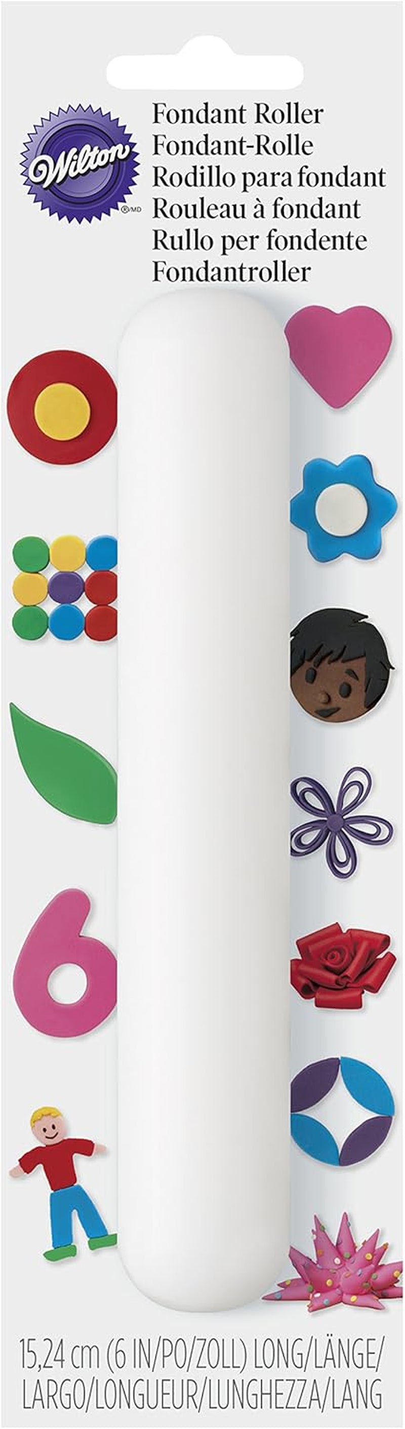 Wilton Rullo per fondente, 2.6924000000000001 x 6.5278 x 22.1742000000000003 cm, Bianco