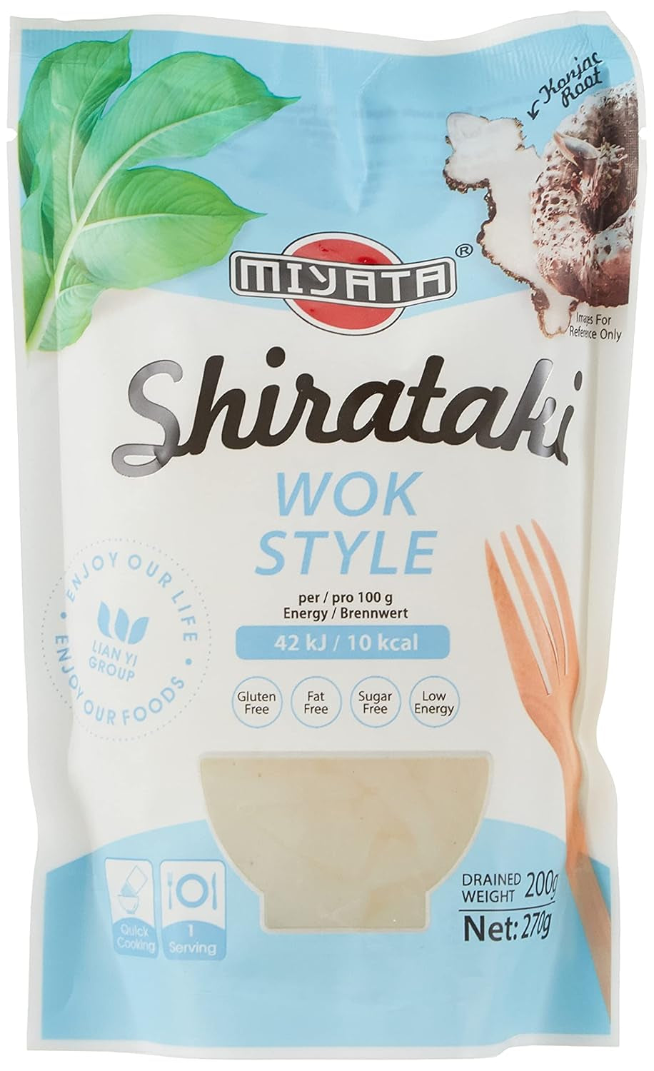 Miyata Shirataki Udon Noodles Konjac Farina Confezione da 6 (6 x 270g)