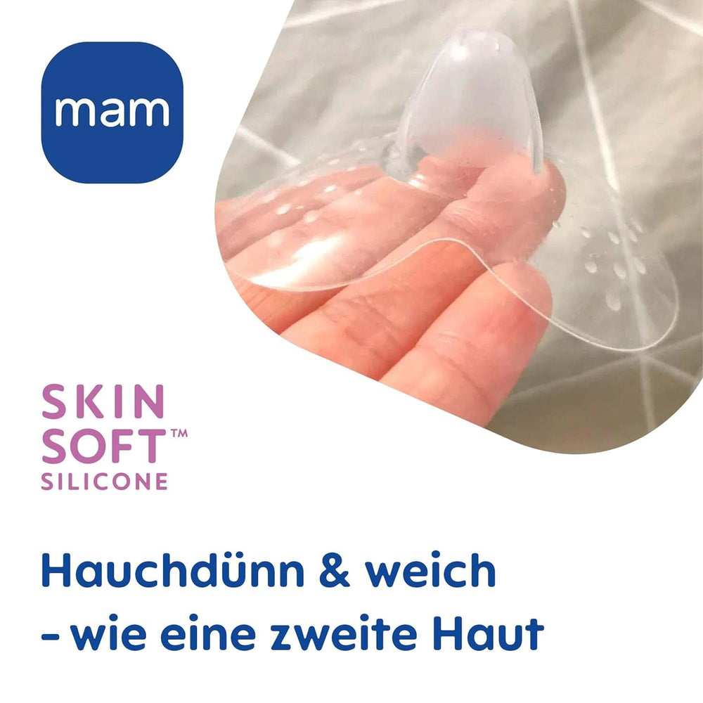 MAM Stillhütchen Größe S (Ø 17 Mm) Im 2Er-Set, Extra Weiche Brusthütchen Zum Schutz Beim Stillen, Brustwarzenschutz Für Maximalen Hautkontakt Zwischen Mutter Und Kind Accessori Alimentazione e allattamento Bebe Naty Shop