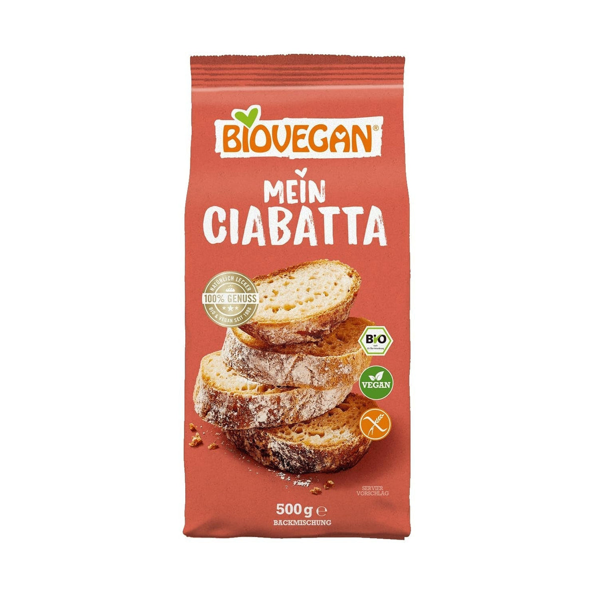 Biovegan Mein Ciabatta Backmischung Miscela per panificazione e cottura Naty Shop 1 X 500 Gr