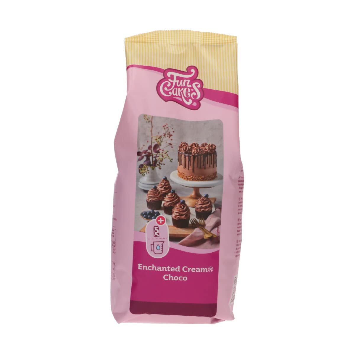 Funcakes Mix Für Enchanted Cream®: Einfach Zu Berübenende, Sehr Leichte Und Flauschige Schneeweiße Creme, Perfekt Zum Füllen Und Abdecken Von Kuchen Oder Als Belag Für Cupcakes, Halal., 900 G Mix per cuocere e cucinare Naty Shop 900 G Schokolade