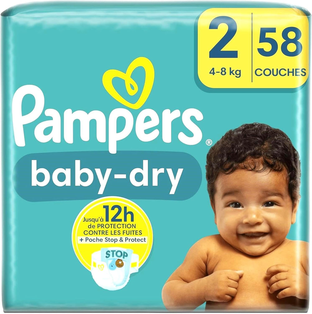 Pannolini Pampers Baby-Dry, taglia 8, 43 pannolini, da 19 kg, confezione Jumbo+