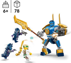 LEGO NINJAGO Jay Battle Mech, giocattolo ninja per bambini con personaggi, inclusa la minifigure di Jay con mini katana, action figure e mech, piccolo regalo per ragazzi e ragazze creativi a partire da 6 anni 71805 Set da costruzione Besuche den LEGO-Store