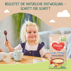 Milupa Baby Porridge - Porridge di avena e frutta da 10 mesi a 3 anni Alimenti per bambini 1 x 400 g (confezione da 2)