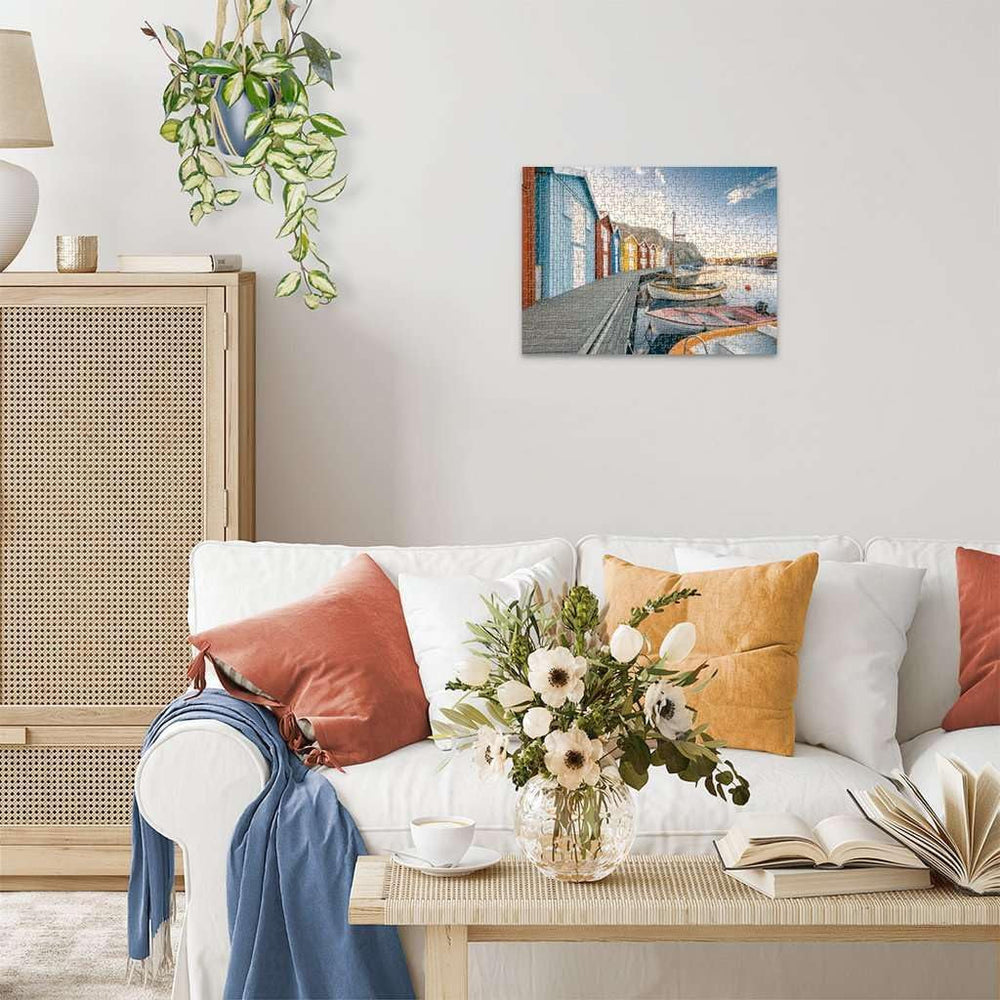 Ravensburger Puzzle 12000847, Luoghi scandinavi - Rimesse per barche a Smøgen, Svezia - Puzzle da 500 pezzi per adulti e bambini dai 12 anni Puzzle Naty Shop