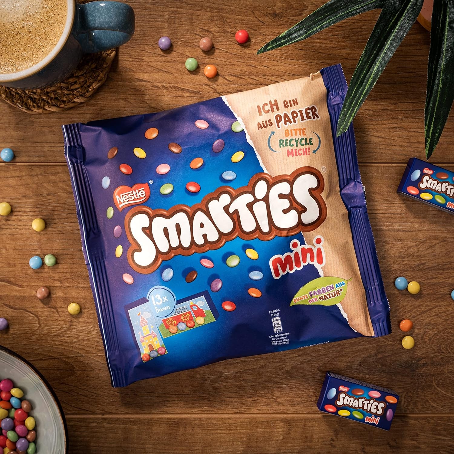 Nestlé SMARTIES Mini Lenticchie Piccole Confezionate Singolarmente con Cioccolato Al Latte Confezione Da 3 (1 x 187g)