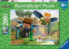 Puzzle pentru copii Ravensburger - 12004144 - Minecraft - Puzzle Minecraft pentru copii de la 8 ani, cu 200 de piese în format Xxl, Cadouri Minecraft Puzzle Naty Shop Titlu implicit