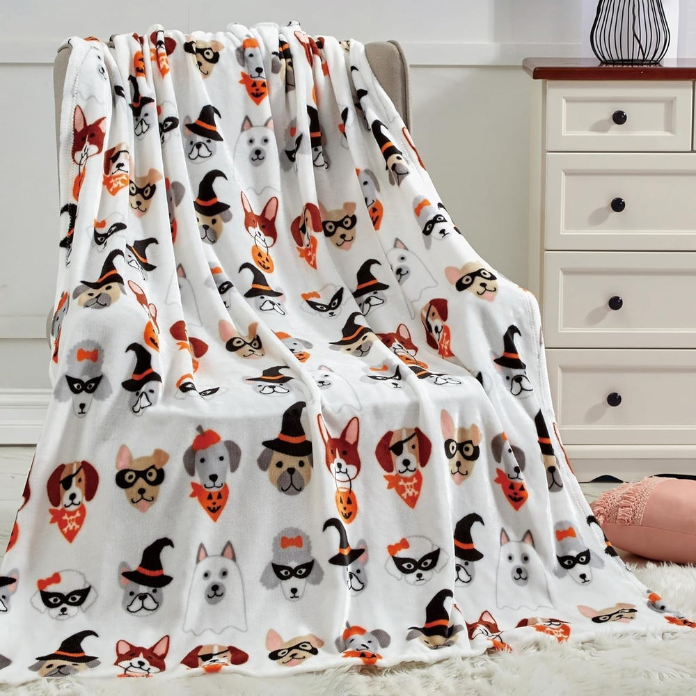Coperta a tema Halloween leggera, elegante e confortevole, morbida, accogliente e lussuosa, perfetta per rilassarsi in questa stagione spettrale, 127 X 152,4 cm, Letti e trapunte con teschio e ossa. Elegante comfort Amici di Halloween 50 X 60
