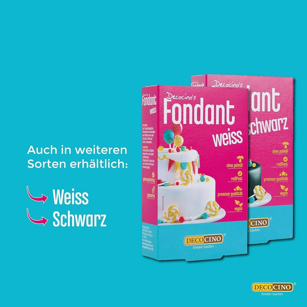 DECOCINO Fondant Schoko – 250 G – Ideale per Verzieren Von Kuchen, Torten, Cupcakes – Palmölfrei & Vegan Glassa e Decor Naty Shop