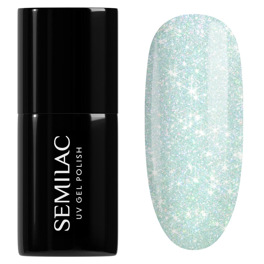 Smalto UV Semilac Hybrid 240 Icy Waterfall 7ml, collezione Seaqueen