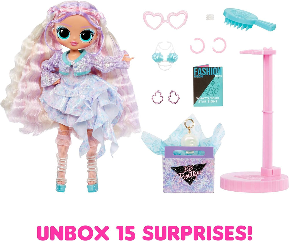 LOL Sorpresa! OMG Fashion Doll Pearla con 15 sorprese - bambola fashion con accessori sirena - per bambini da 4 anni Naty Shop Dolls