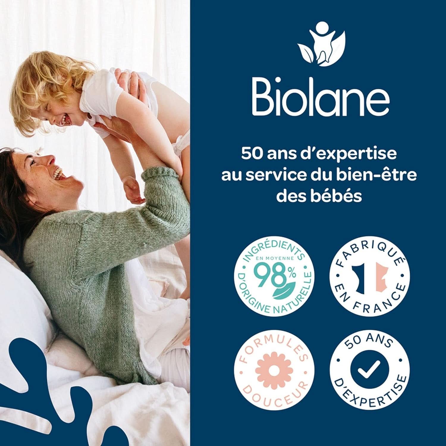 BIOLANE - Salviettine neonato viso e mani - Ipoallergeniche - Per pelli sensibili Salviettine umidificate neonato Naty Shop