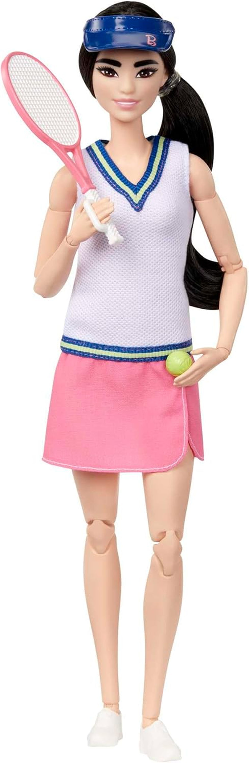 Barbie Made to Move - Giocatrice di tennis con racchetta e palla - Bambola con 22 articolazioni per un divertimento realistico per gli appassionati di tennis e i bambini dai 3 anni in su, HKT73 Naty Shop Modern Dolls
