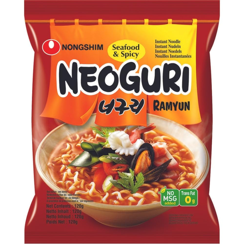 Noodles istantanei Nong Shim Kimchi Ramyun Ciotola grande - Zuppa di ramen coreana - Preparazione rapida - 1 confezione da 112 g