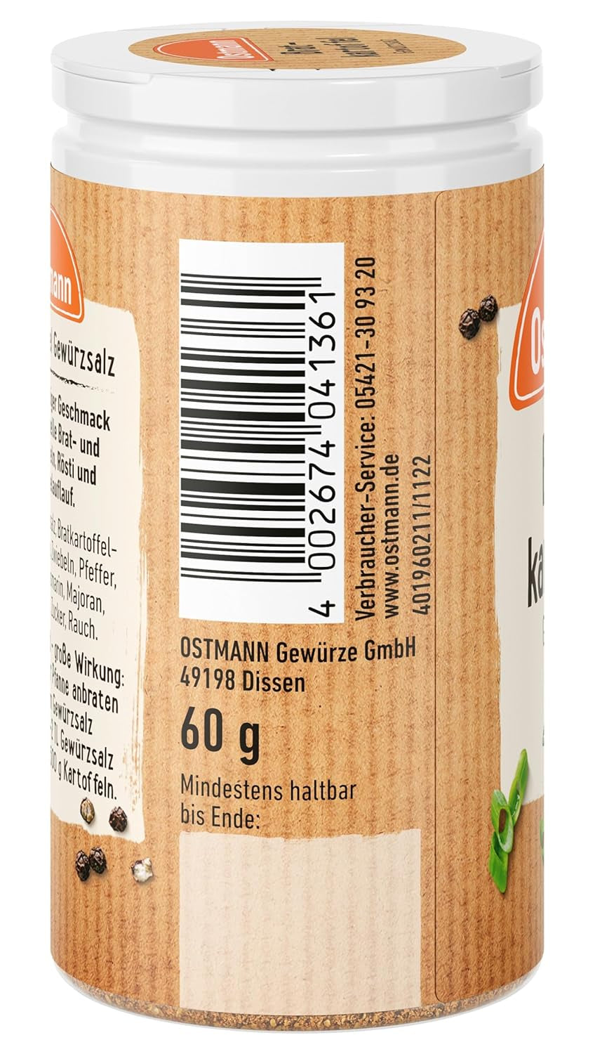 Ostmann Gewürze - Bratkartoffel Gewürzsalz | Pikant-salziges Gewürz für Kartoffelgerichte | 60 g in Der Streudose