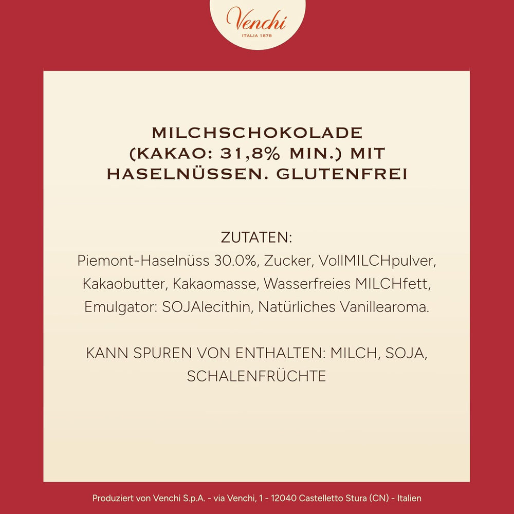 Venchi, Brutto&Buono, Tavoletta di Cioccolato al Latte "Nocciola della Foresta Piemontese" Artigianale a Forma di Abete, 200g, Senza Glutine, Collezione Natalizia in Edizione Limitata, Idea Regalo