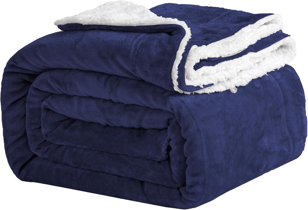 Coperta accogliente 150X200Cm Coperta in pile nera Coperta Sherpa vivente Coperta per divano Coperta per divano Calda invernale morbida (Nera, 150X200Cm) Letti e coperte Good Nite Blu Navy 200X230Cm