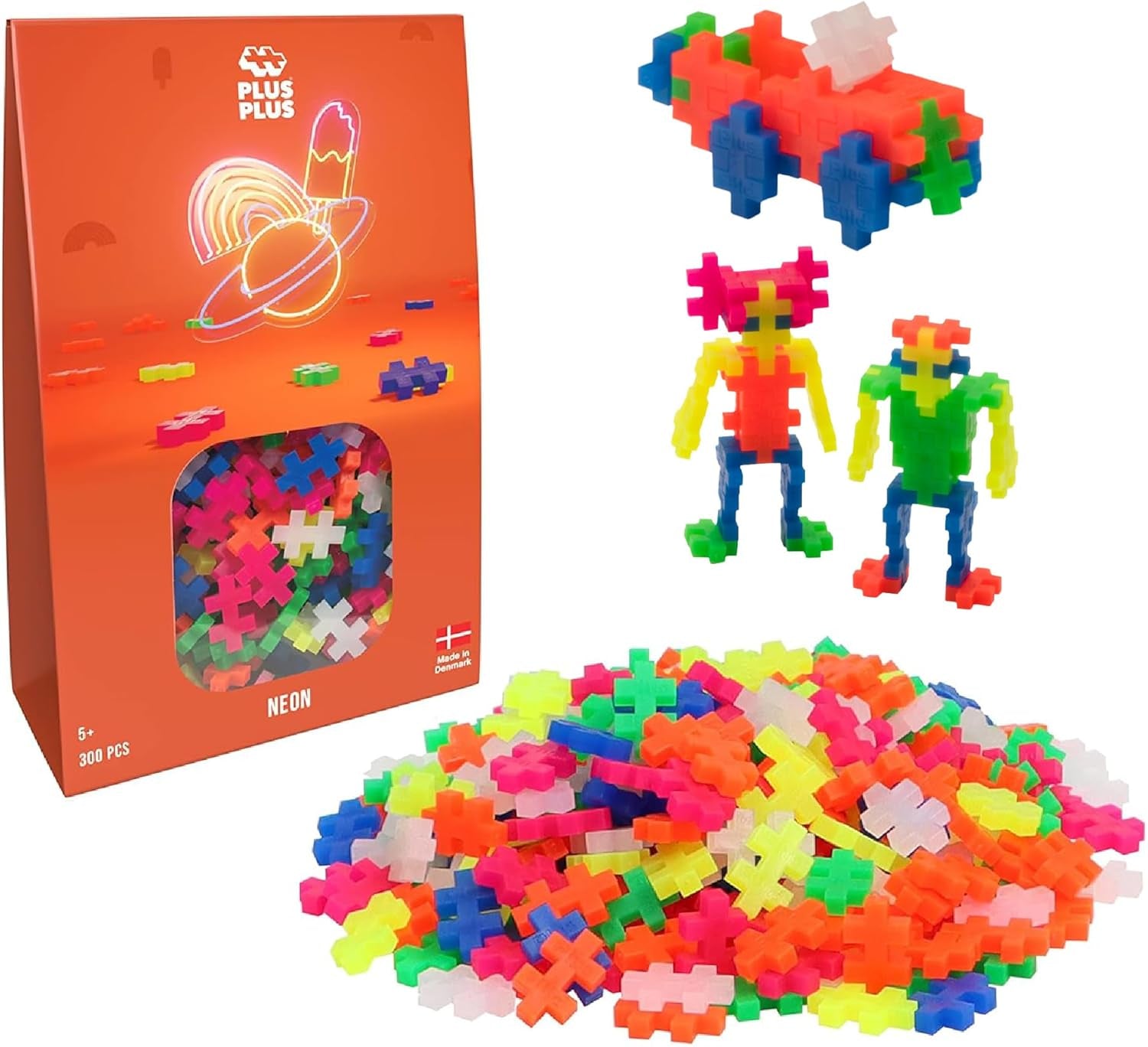 Plus-Plus 9604262 Geniales Konstruktionspielzeug, Regenbogen, Kreativ-Bausteine ​​​​Tube, 240 Teile