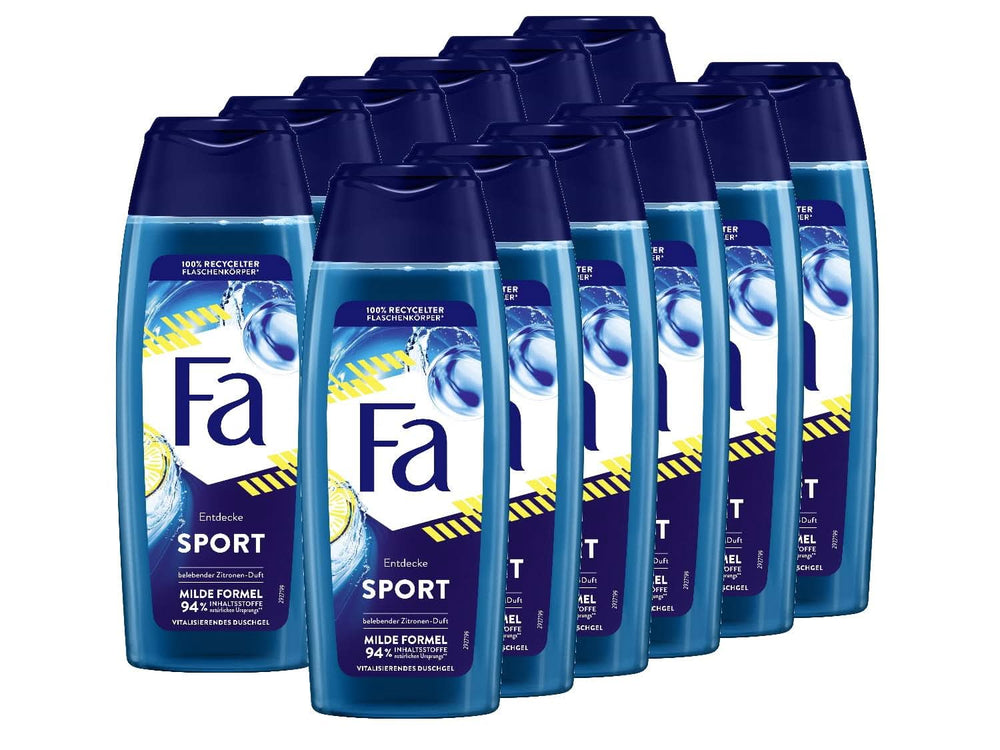 FA Gel de duș Sport, pachet de 6 x 250 ml Duș și baie Naty Shop 12 x 250 ml