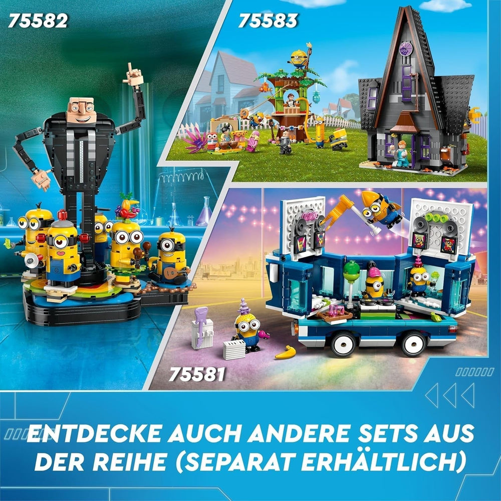 LEGO I - Semplicemente Incorreggibile 4 Villa della Famiglia di Gru e Minions I - Semplicemente Incorreggibile 4 Playset Film Giocattolo per Bambini Regalo per Ragazzi e Ragazze da 8 Anni in su 75583 Set da Costruzione Beuche den LEGO-Store