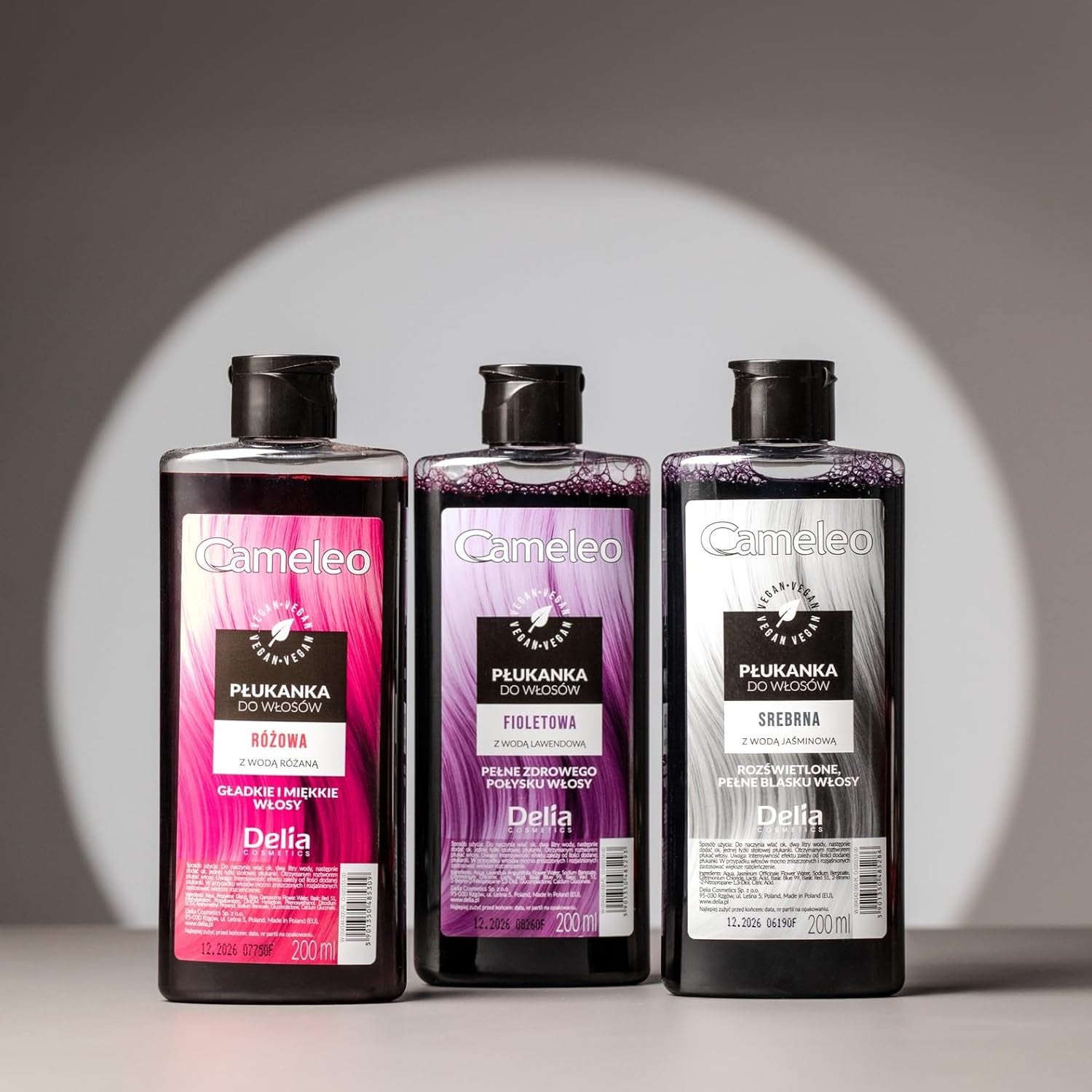 Cameleo - Tonic pentru păr roz cu apă de trandafiri, fără nuanță galbenă, culoare semipermanentă pentru păr - pentru păr blond și gri - culoare și îngrijire - fără parabeni | 200 ml Vopsea pentru par Naty Shop