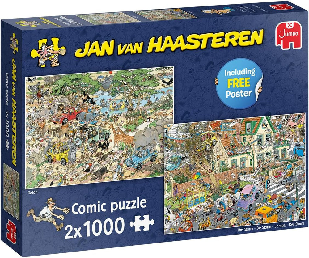 The Storm + The Safari, puzzle jigsaw 1000 piese adulți X 2 Puzzle Naty Shop Titlu implicit
