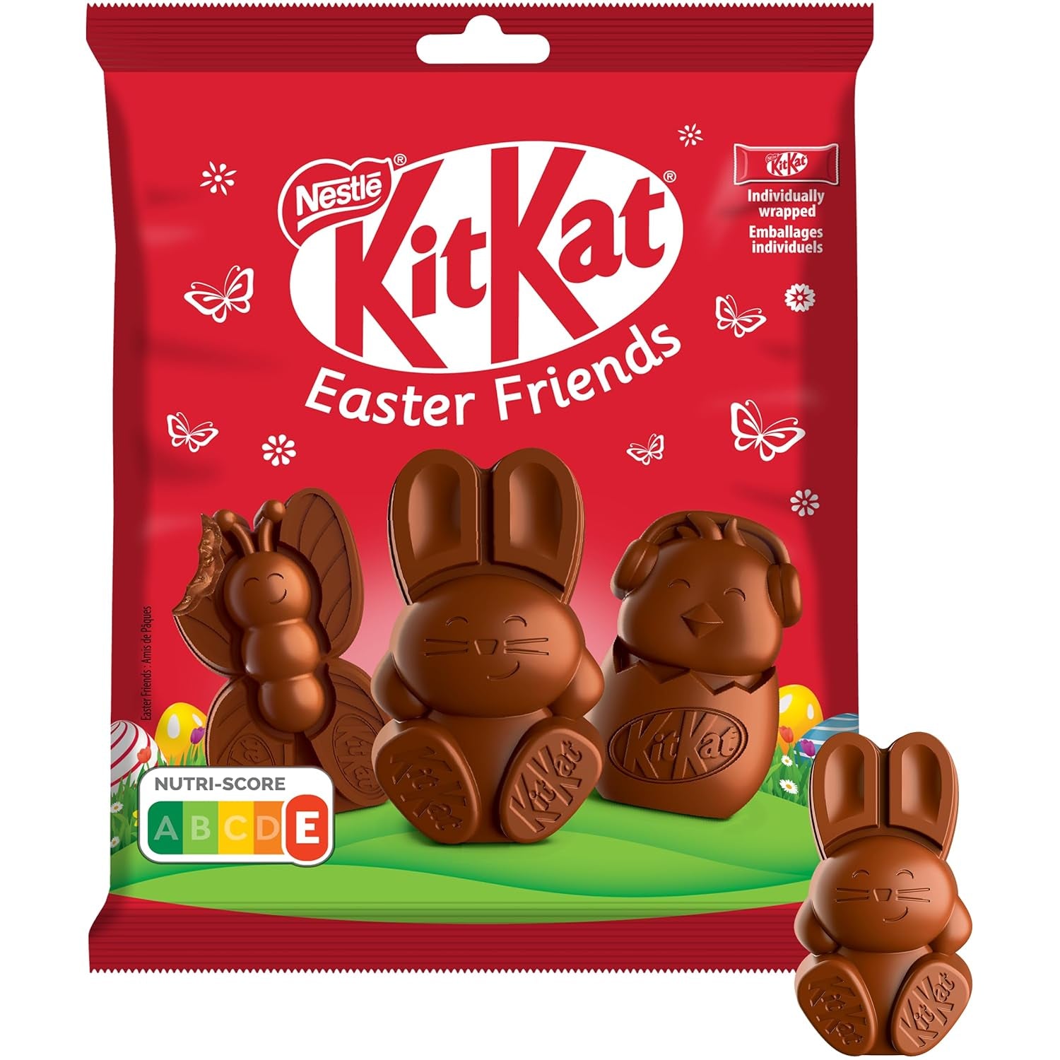 NESTLÉ Easter Friends Mini Figure pasquali al cioccolato al latte con pezzi croccanti, confezione da 2 (1 x 65 g)
