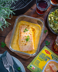 MAGGI Fix per Lachs-Sahne Gratin, Würzmischung, con ingredienti naturali*, per 2 porzioni, 1 confezione (1 x 26g)