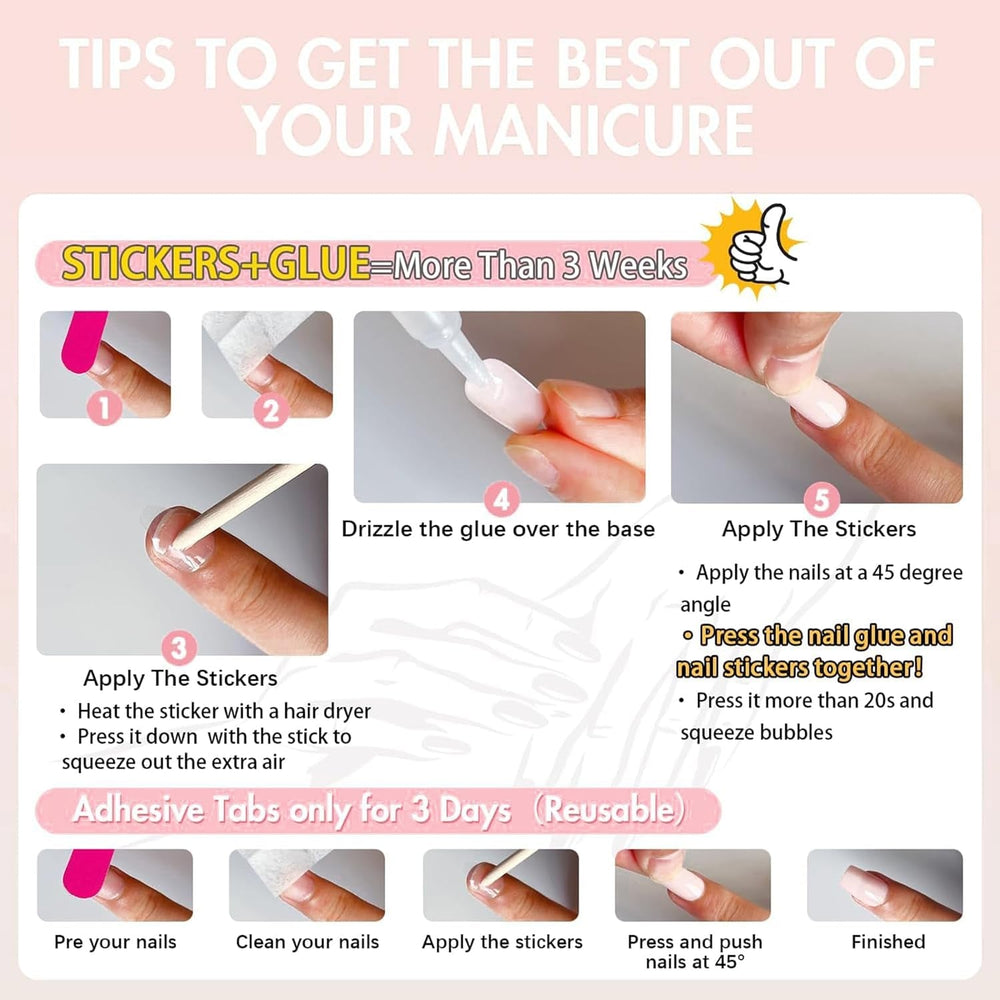 24 de bucăți de unghii franțuzești presă, albe, în formă de migdală, cu funde și perle, unghii artificiale pentru lipit, vârfuri de unghii false, unghii cu sclipici