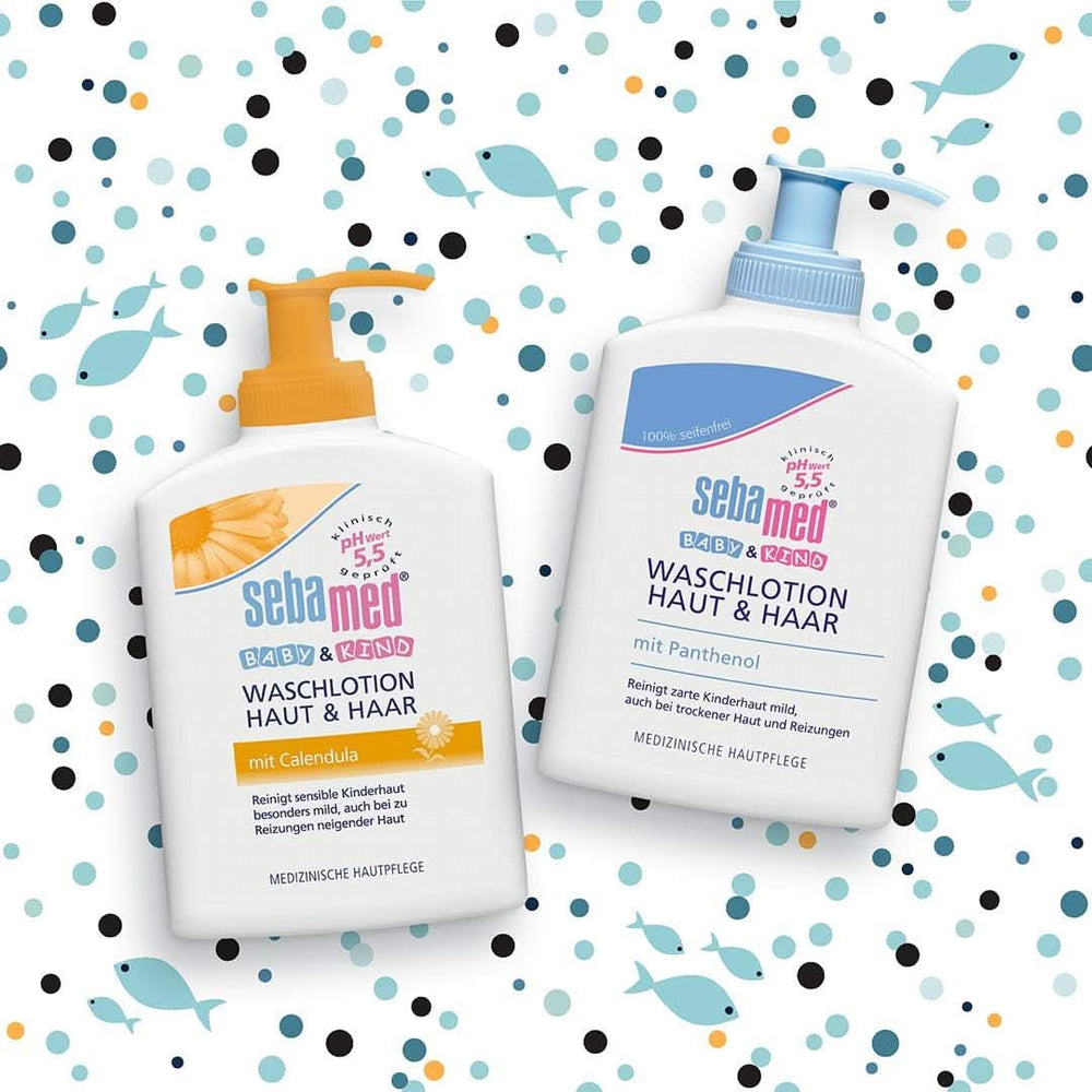 Sebamed Lozione detergente per neonati e bambini, shampoo e gel doccia, 200 ml (confezione da 3) Mamma e Bambino Naty Shop