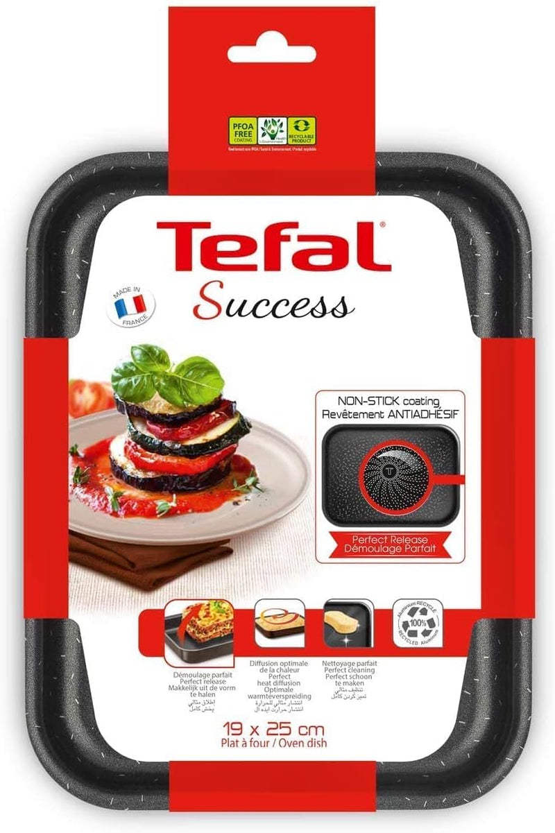 Tefal J1600502 Success Flach Mini Backofen Alluminio Nero 19X25 X 4,2 Cm Stampi e teglie per dolci Naty Shop