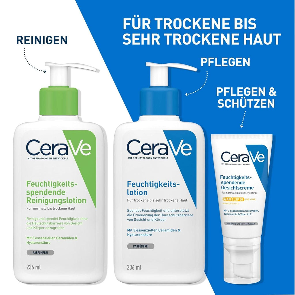Loțiune de corp Cerave cu pompă dozatoare, potrivită pentru dermatită atopică si piele uscată sau foarte uscată, 236 ml Cosmetice si Infrumusetare Naty Shop