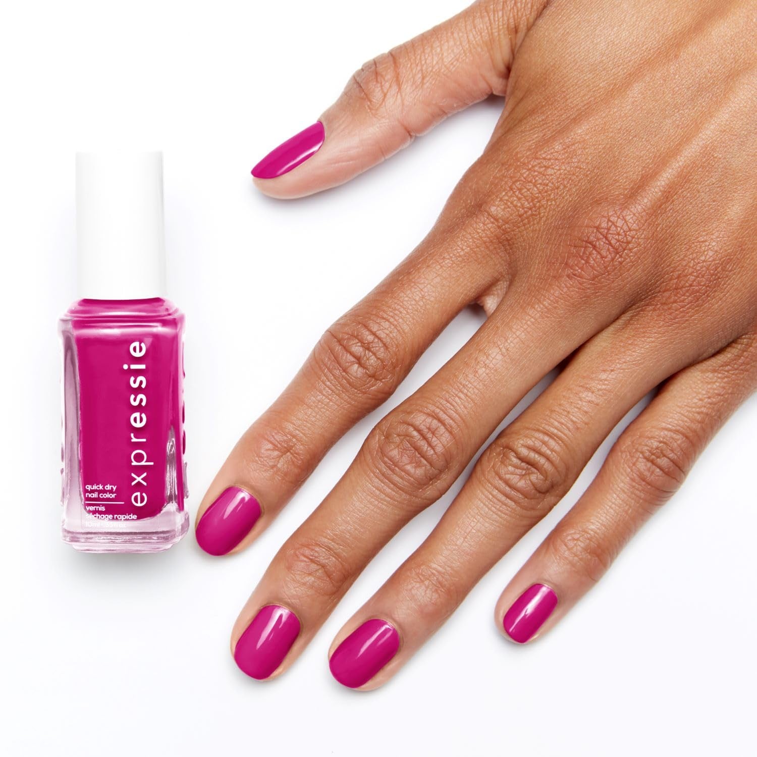 Smalto per unghie Essie ad asciugatura rapida "expression", formula vegana senza ingredienti di origine animale, n. 545 mosse potenti, rosa, 1 x 10 ml