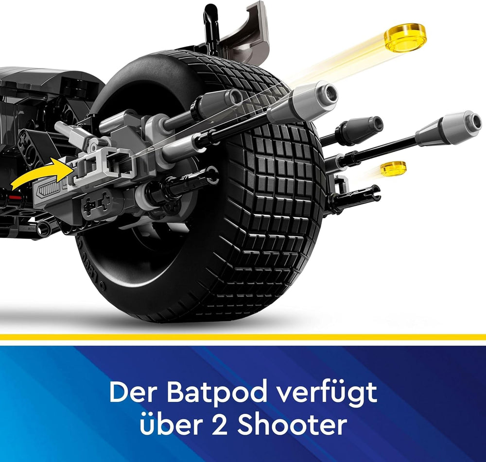 LEGO DC Batman: Mattoncini da costruzione Batman con Batpod, giocattolo del film di supereroi, set di giochi di avventure per bambini, regalo per ragazzi e ragazze 76273 Set da costruzione Acquista il negozio LEGO